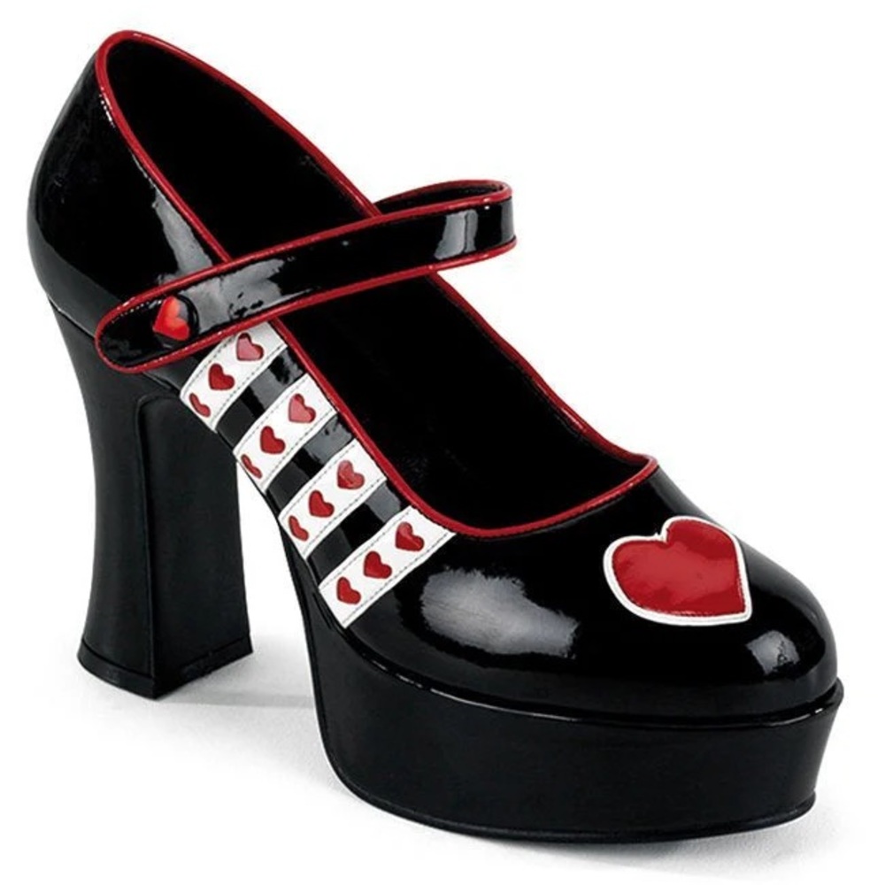 Funtasma Black and Red Heart Heels